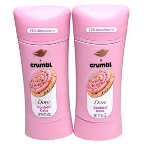 Dove x Crumbl Confetti Cake Deodorant- Limited Edition - pack of 2- New!
